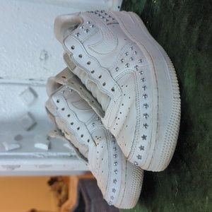 Womens 8 Star Studded Nike Air Force Ones Make Me an Offer!!!